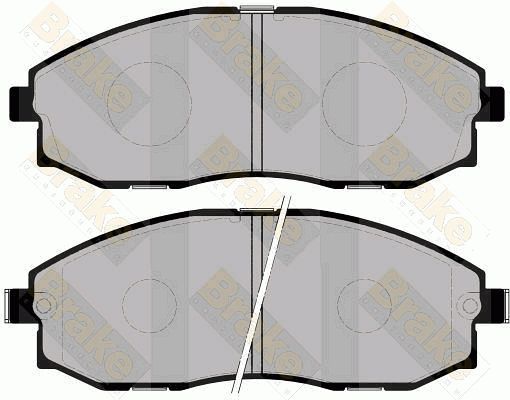 BRAKE ENGINEERING Комплект тормозных колодок, дисковый тормоз PA1242